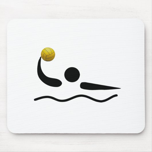 マウスパッド-水球のスポーツの記号 マウスパッド (正面)