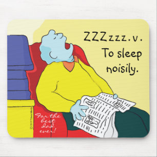 マウスパッド「漫画/パパが音を立てて眠る」 マウスパッド