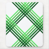 マウスパッド – 緑のストライプ十字 (正面)