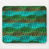 マウスパッド – 緑の波パターン (正面)
