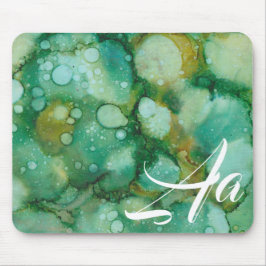 マウスパッド「金ゴールドダスティフラワーインクブロ」 マウスパッド