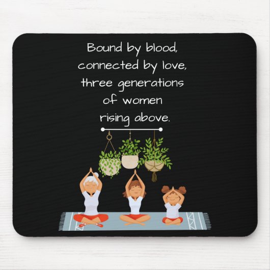 マウスパッド – 3世代の女性 (正面)