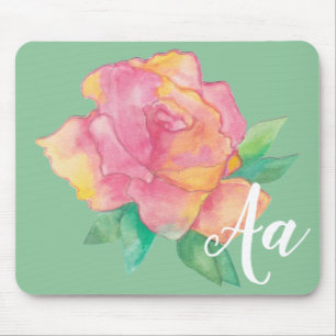 マウスパッド「PINK Flower/Water Color Sketch」 マウスパッド