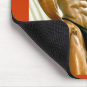 マウスパッド、QFLAGの赤いボーダー マウスパッド (コーナー)