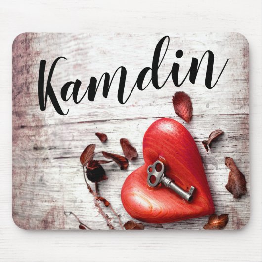 マウスパッパーソナライズされたトカントリーウッド鍵を聞く マウスパッド (正面)