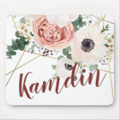 マウスパッパーソナライズされたトジオメトリックガーデンバラアネモ マウスパッド (正面)