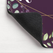 マウスパッパーソナライズされたトプラムパープルバラ金ゴールドジオメトリ マウスパッド (コーナー)