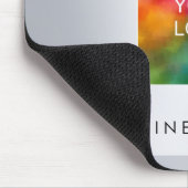 マウスパッフェイクドシルバーメタリックルック会社のロゴ マウスパッド (コーナー)