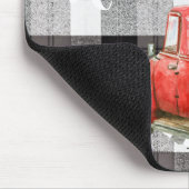 マウスパーソナライズされたパッドクリスマストラックバッファロープレイドBl マウスパッド (コーナー)