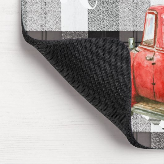 マウスパーソナライズされたパッドクリスマストラックバッファロープレイドBl マウスパッド (コーナー)