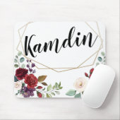 マウスパーソナライズされたパッドホワイトローズ金ゴールドルーム マウスパッド (マウス)