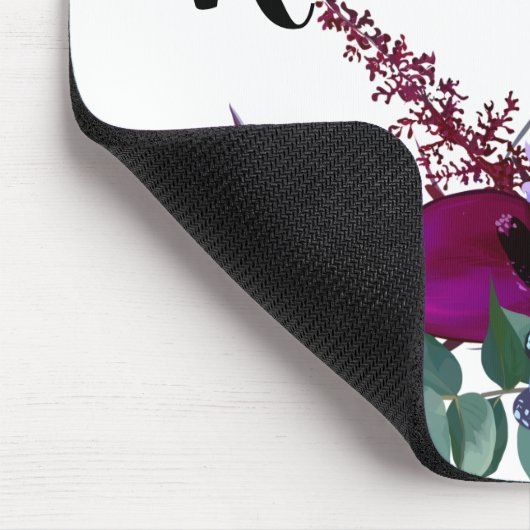 マウスパーソナライズされたパッドラベンダーハイビスカス マウスパッド (コーナー)