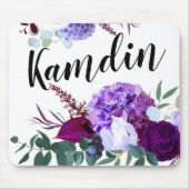 マウスパーソナライズされたパッドラベンダーハイビスカス マウスパッド (正面)