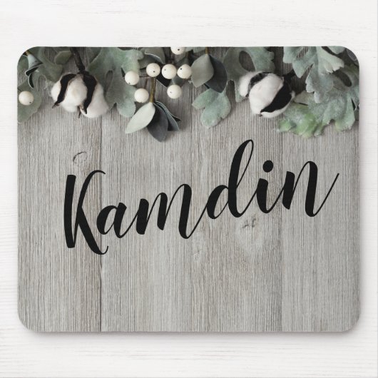 マウスパーソナライズされたパッド綿花の果実の納屋w マウスパッド (正面)