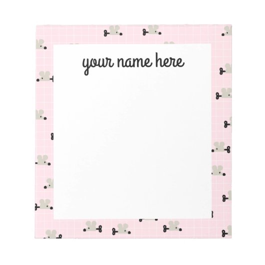 マウスパーソナライズされたメモ帳 ノートパッド (正面)