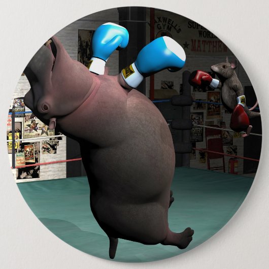 マウスビートHippo KO 缶バッジ (正面)