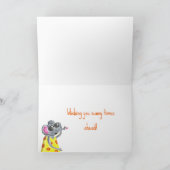 マウスファミリーのビーチ夏期グリーティングカード カード (内部)