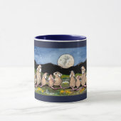 マウスファミリー観月デザイナーダークブルーマグカップ マグカップ (中央)
