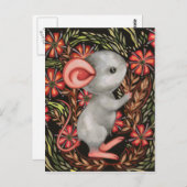 マウスファンシーアートパターンイラストレーションはがき ポストカード (正面/裏面)