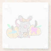 マウスベビーの秋 ガラスコースター (裏面)