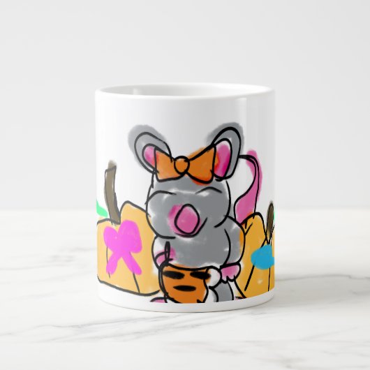 マウスベビーの秋 ジャンボコーヒーマグカップ (正面)