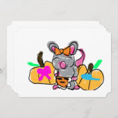 マウスベビーの秋 招待状 (正面/裏面)