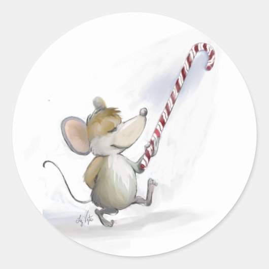 マウスメリーモホリデイステッカー ラウンドシール (正面)