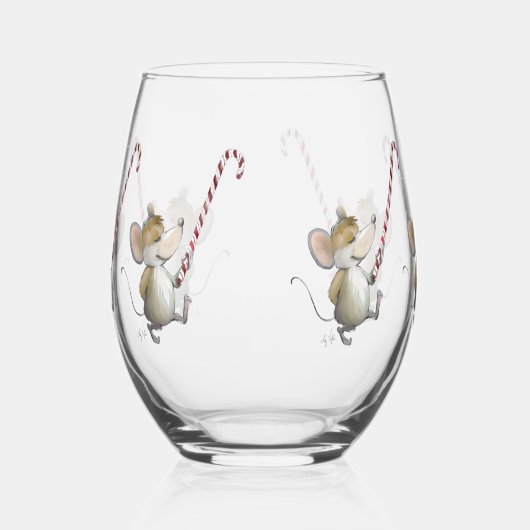 マウスメリーモード ステムなしワイングラス (左)