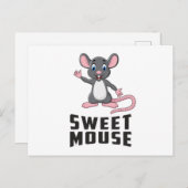 マウスラットアニマルチーズラブペットキュートおもしろいギフト ポストカード (正面/裏面)