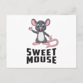 マウスラットアニマルチーズラブペットキュートおもしろいギフト ポストカード (正面)