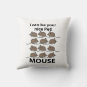 マウスラットアニマル私はあなたの素敵なペットマウスになることができる クッション (裏面)