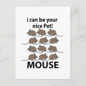 マウスラットアニマル私はあなたの素敵なペットマウスになることができる ポストカード (正面)