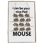 マウスラットアニマル私はあなたの素敵なペットマウスになることができる ミディアムペーパーバッグ (正面)