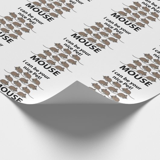マウスラットアニマル私はあなたの素敵なペットマウスになることができる ラッピングペーパー (角)