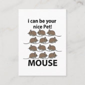 マウスラットアニマル私はあなたの素敵なペットマウスになることができる 名刺 (正面)
