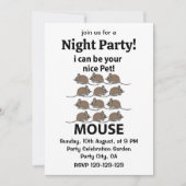 マウスラットアニマル私はあなたの素敵なペットマウスになることができる 招待状 (正面)