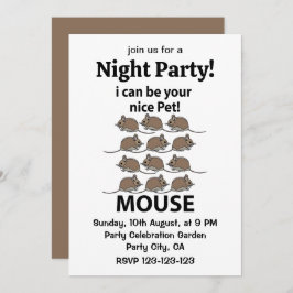マウスラットアニマル私はあなたの素敵なペットマウスになることができる 招待状