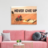 マウス与えのキャンバスを決して上げない キャンバスプリント (インサイチュ (リビング))