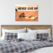 マウス与えのキャンバスを決して上げない キャンバスプリント (インサイチュ (寝室))