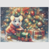 マウス乗お洒落り玩具列車フェスティバルデコページ 薄葉紙 (正面)