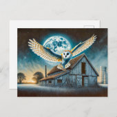 マウス付きバーンフクロウOld Barn シーズンポストカード (正面/裏面)