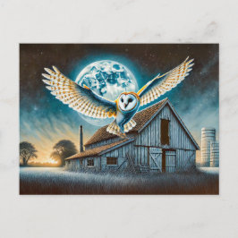 マウス付きバーンフクロウOld Barn シーズンポストカード