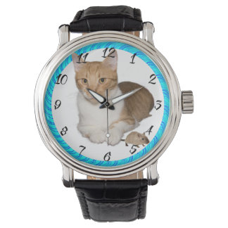 マウス付き猫 腕時計