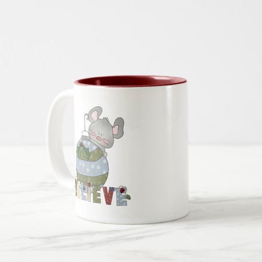 マウス信じオーナメントクリスマス ツートーンマグカップ (正面左)