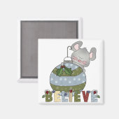 マウス信じオーナメントクリスマス マグネット (正面/裏面)