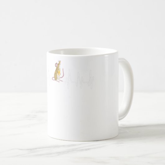 マウス女性男性子供ネズミネズミ小さなマウス臆病 コーヒーマグカップ (正面右)