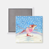 マウス姿スケーター磁石 マグネット (正面/裏面)