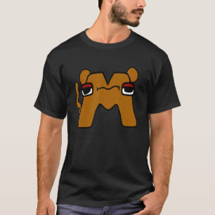 マウス文字Mアルファベット男の子の女の子のための動物の伝承 Tシャツ