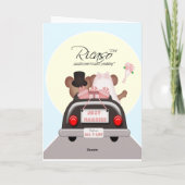 マウス新婦と新郎の結婚式 案内状 (裏面)