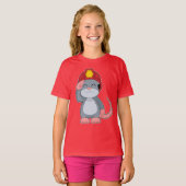 マウス消防消防消防消防士ヘルメット消防署 Tシャツ (正面フル)